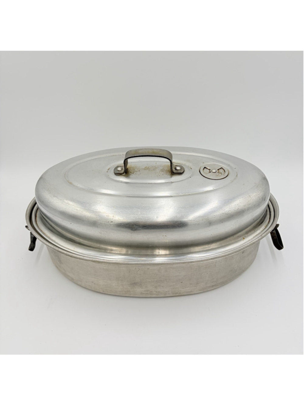 MIRRO 876M Oval Aluminum ROASTER Roasting Pan w Lid & Rack Made in USA Vintage